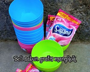 promo 6 pcs sabun cuci deterjen bubuk sayang 220gram bubuk gratis 1 set wadah panci plastik