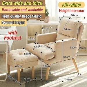Adjustable Recliner Chair For Bedroom-Of Thicked Folding Living room Lazy Sofa