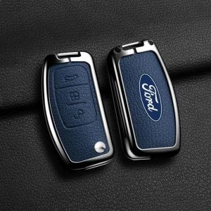 Car Key Case Cover For Ford Focus 2 Mk2 Ranger Fiesta Mondeo Galaxy Falcon Territory Kuga Escape Zinc Alloy Key Protect Shell Key Chain