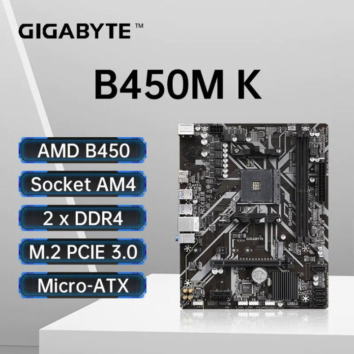 B450m H Gigabyte B450 S2h Ryzen 3600 Motherboard Gigabyte B450m