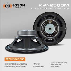 JOSON 10 inches Subwoofer Speaker 300Watts(KW-2500M)