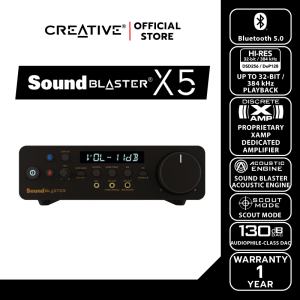 CREATIVE SOUND CARD Sound Blaster X5 Dual DAC & Dual XAMP มาพร้อมกับ Headphones Bi-Amp
