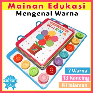 Mainan Edukasi Mengenal Warna Dengan KANCING WARNA-WARNI Matching Color Montessori Toys