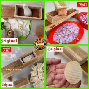 Pengiris / Pemotong Serbaguna Kayu Jati Ekstra BONUS 5 Pisau.