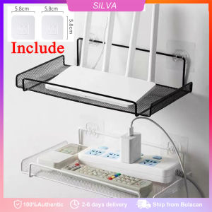 Wall Mounted Wifi Router Shelf Living Room Television Set-Top Box Holder Router Storage Rack Bedroom Book Organizer Home Decor