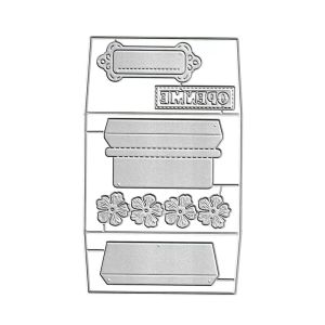 FOUNDTWO Hình dạng hỗn hợp Dao cắt hình phong bì mini Thép carbon Khắc nổi Mẫu hoa trên phong bì Dụng Cụ Thủ Công Các cạnh nhẵn mịn Khuôn làm thiệp và phong bì Làm thiệp giấy