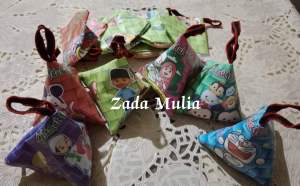 Dompet Lebaran Idul Fitri Karakter Warna Mix 12 pcs - Tas Anak angpao Uang Pouch koin Ketupat kado