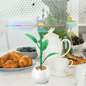 Automatic Fly Repellent Fan Mosquito Leaf Repeller USB Tabletop Food Protector Silent Operation Perangkap Lalat