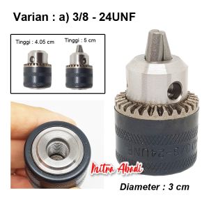 Kepala Bor / Drill Chuck 06 - 6 mm + Kunci 10 mm