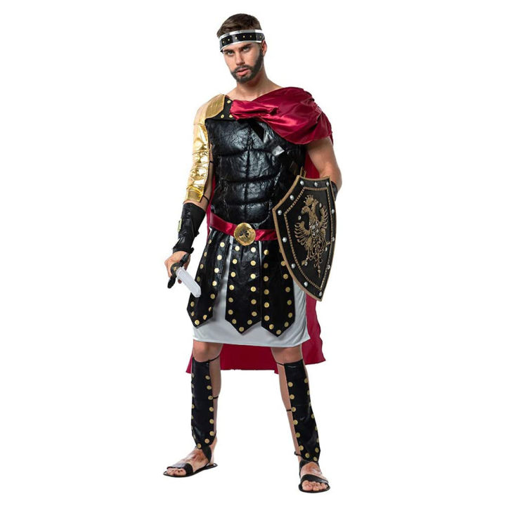 Lelaki Roman Gladiator kostum Halloween parti pahlawan pakaian untuk ...