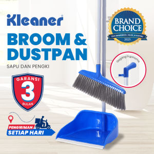 Kleaner Sapu Lantai dan Pengki 1 Set Lengkap Dengan Handle Broom and Dustpan Pembersih Lantai GSC004