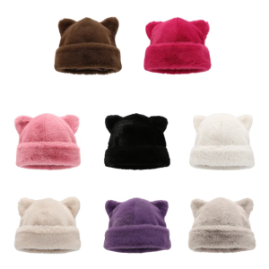 Furry Ushanka Head Wrap Furry Bear Soft Thicken Hood for Women Outdoor Wear Thicken Ear for Winter Sports Cycling