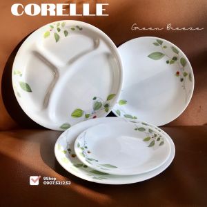 Corelle USA - Green Brezze - Combo 04 Món Dĩa Mẫu Cây Lạc Tiên