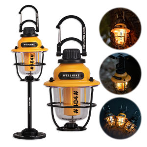 Portable Vintage LED Tent Lantern with Adjustable Brightness for Outdoor Camping and Fishing