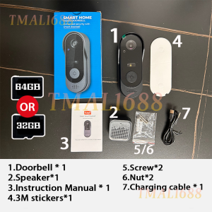 [✅SG Ready Stock] Tuya Smart Home Waterproof Door Bell Night Vision Monitors HD Video Camera 2.4G WIFI Ring Doorbell
