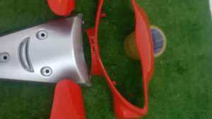 ชุดสีสแมชปี 2004 สีแดงท้ายบรอนซ์ รุ่นหน้ายิ้มกันตกสั้น (7ชิ้น)