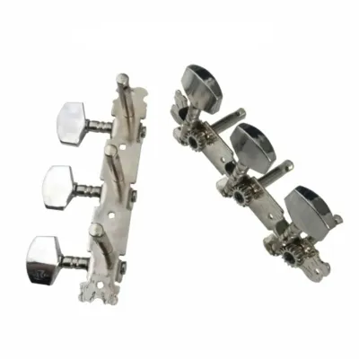 Guitar Tuning Pegs Tuners Machine Heads，Professional and Durable Guitar Acoustic 3 By 3 Metal Chrome Machine Head Tuning Pegs for Ukulele String Guitar Fender Replacement Tuning Peg Machine Head Tuners