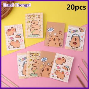 Fanzi 20ชิ้นโน้ตบุ๊คคาปามาขนาดเล็กน่ารักผสมกับกระเป๋าสมุดบันทึกสมุดบันทึกไดอารี่การวางแผนไดอารี่บันทึกสนุกๆเครื่องเขียนลายการ์ตูนของขวัญ