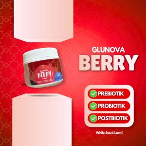 GLUNOVA Ice Lemon & Berry by Dr Luka Faswell Prebiotic Probiotic Postbiotic Premium Gut Wellness 2‑in‑1 Combo Set