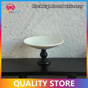 [Eleanor] 1 cái Nhà búp bê mô hình thu nhỏ khay mô hình bữa ăn nhỏ Tấm cao chân trái cây đồ chơi phụ kiện tự làm