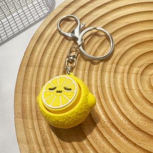 BHYJGD Nút bấm phím Móc khóa trái cây mô phỏng Silicone Chống căng thẳng  dây chuyền Clicker Di động Đồ trang trí treo Đồ chơi móc khóa giảm căng thẳng  dây trang trí túi xách