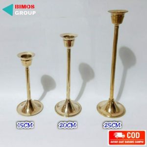 TERMURAH Tempat Lilin Polos Aromaterapi Kuningan Antik Murah L M S / Candle Holder