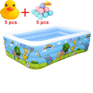 kolam renang dewasa super jumbo Kolam Renang Keluarga Tiup Besar Family Inflatable Swimming Pool Luar Ruangan Mainan Anak Kolam Renang Karet Anak Baby