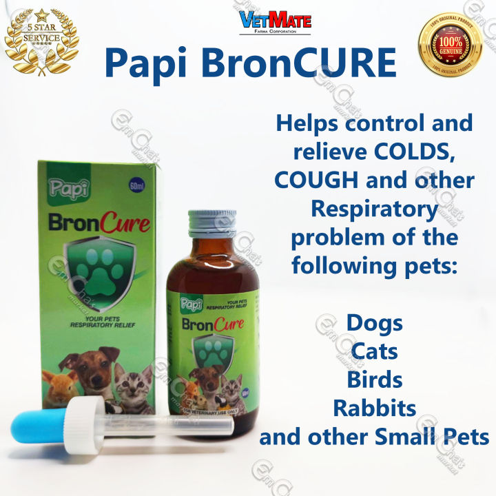 Papi Broncure General Cure for Cough and Colds of All Pets 60ml