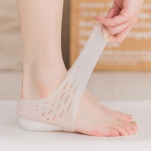 1 Pasang Sol Silikon Peninggi Badan/Insole Silicone Heel Peninggi Badan Heightening/Insole Bening Tak Terlihat