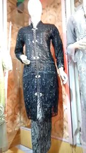 COD-LONG TUNIK KEBAYA WANITA TERBARU BAHAN TILE CORNELLI BROKAT MIX PAYET