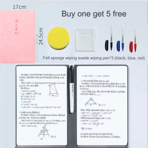 Buku Tulis Whiteboard Boleh Padam Pelajar Kanak Kanak Nota A5 Lembaran Draf Senang Tulis Perancang Harian Papan Tulis Kering A5 Whiteboard Notebook Writing Pad Kids Draft Book Erasable Note Board Blank 白板笔记本写字板A5学生儿童草稿本可擦写记事板空白草稿纸写字本工作目标计划板 A194