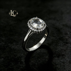 Bestselling classic everyday crystal ring minimalist design with sparkle