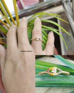 Fengshui Ring Vermeil Gold Colorful Evil Eye Ring Protection Ring Adjustable for women fashion ring