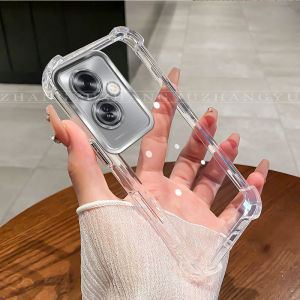 Transparent Magnetic Shockproof Phone Case For OPPO Reno 11F Phone Case Strong Magnetic Fast Charging + 360° Support + Air Cushion Shockproof Three-In-One
