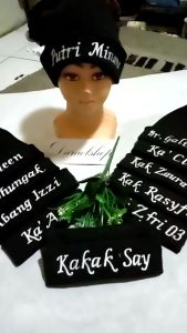 Kupluk Bordir Nama Murah Berkualitas Bayi & Dewasa Gratis Nama