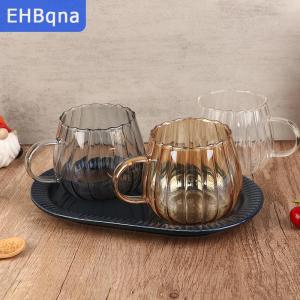 [COD] EHBqna SPORTS แก้วมักทนความร้อนพร้อมหูจับถ้วยนมอาหารเช้าแก้วกาแฟลายฟักทองสำหรับใช้ในบ้านสำนักงานน่ารัก