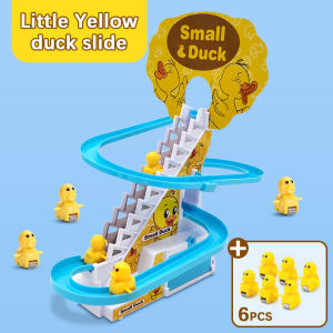 Childrens Duck Climbing Stairs Track Toy with Music and Light Electronic Educational Toy for Toddlers Tiktok Mainan Kanak 鸭子爬楼梯玩具