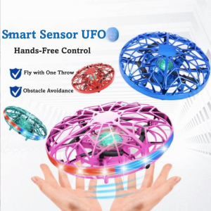 IPIE2 Colorful UFO Induction Aircraft Anti-collision LED Flying Ball Gyro Levitation Infrared Hand Sensing Remote Control Aircraft Children Toy