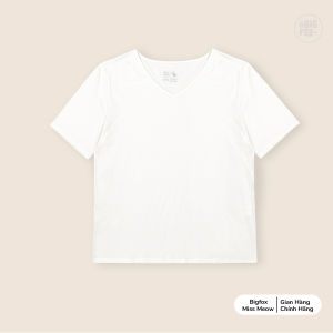 Áo bé gái size đại mặc mùa hè BIGFOX - MISS MEOW vải cotton mềm mịn dáng rộng cổ tim cỡ trẻ em 12131415 tuổi