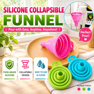 Foldable Silicone Funnel 可折叠硅胶漏斗 Corong Minyak Lipat Household Kitchen Mini Funnel Collapsible Pour Oil