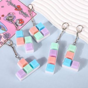 LUMINOU Key Button Fidget Keychain Keycap 4 Keys Clicker Toy Pendant Relaxing Stress Relief Pinch Toy for Adult