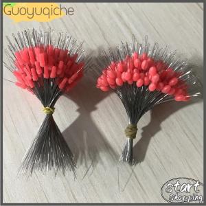 【Guoyuqiche】 300pcs Float Rubber Stopper Fishing Bobber Stopper Float Cylindrical Space Bean
