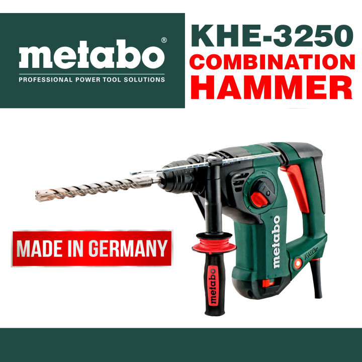 METABO COMBINATION HAMMER SDS PLUS. KHE 3250. WITH FREE ACCS. MADE IN ...