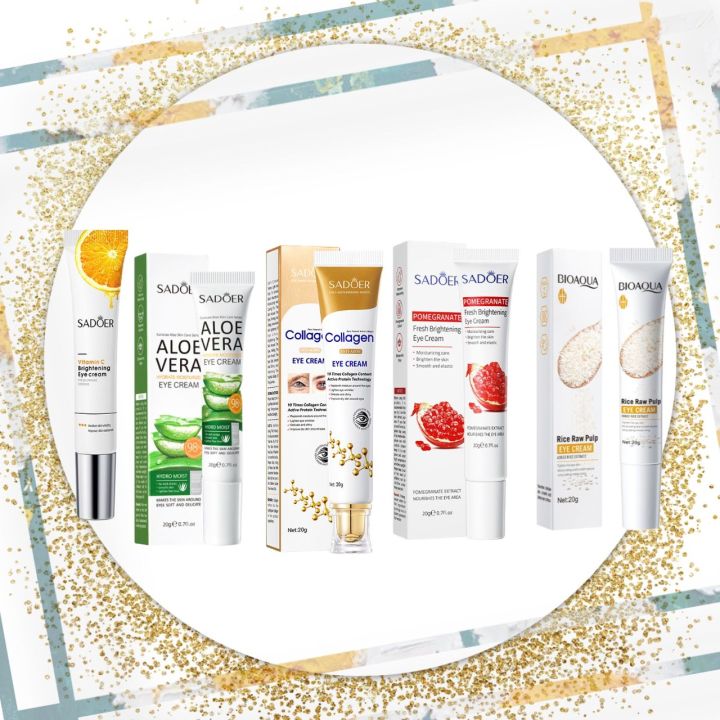 SADOER Brightening Eye Cream (20g) ( Pomegranate, Aloe Vera, Rice Raw ...
