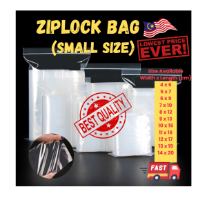Small Size Ziplock Plastic bag / Zipper Plastic Bag Transparent / Plastik makanan transparent / zip plastic transparent