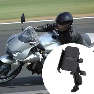 【Best Seller】Heavy-Duty Aluminum Motorcycle Phone Mount 360° Rotatable - Anti-Slip & Vibration Proof Phone Holder for Bike/UBER/Grab Universal Fit iPhone/Samsung with Quick Release Clamp Rainproof Motorcycle Accessories (Motor Parts & Accessories)