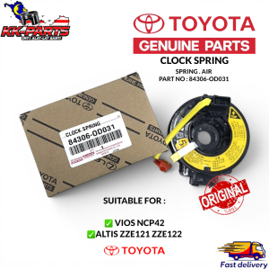 Toyota Vios NCP42 Altis ZZE121 ZZE122 (2001-2007) Clock Spring 84306-0D031 - Spiral Cable Airbag Horn Cable PnP