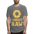 [2023 New Style T-shirt] I Shoot Raw Photographer Photography Plus Size Men's T-shirt Men's Cotton Short Sleeve Tees. 