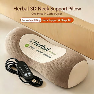 Cylindrical Buckwheat Pillows with Heat Anti-arch Help Sleep Breathable Cervical Vertebra Pillow