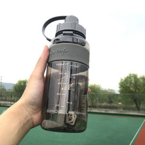 Large Capacity 2L Outdoor Water Bottles Portable Plastic Sports Bottle with shoulder straps Fitness Leak-proof Shaker Bottle